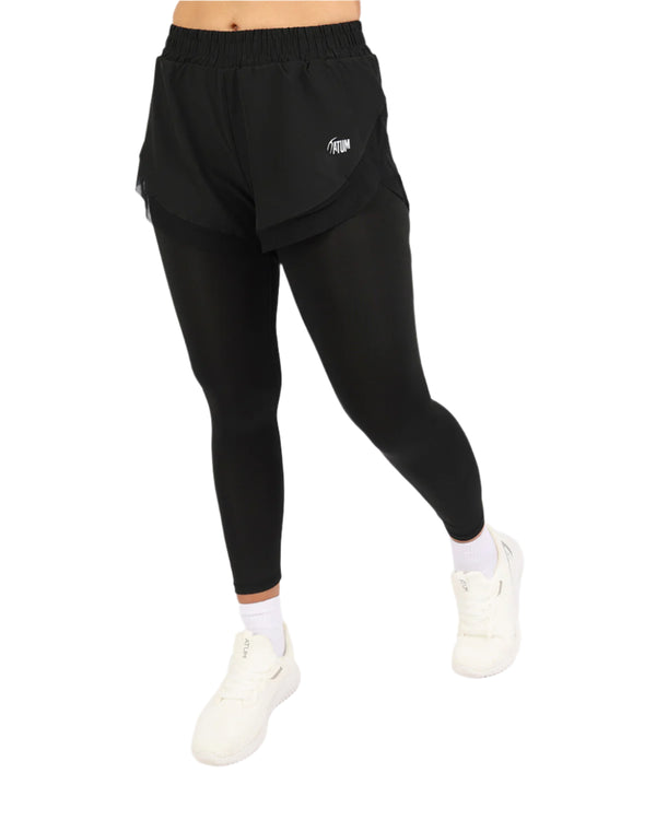 Pocket Wave Skort Black Leggings-Atum -29052655