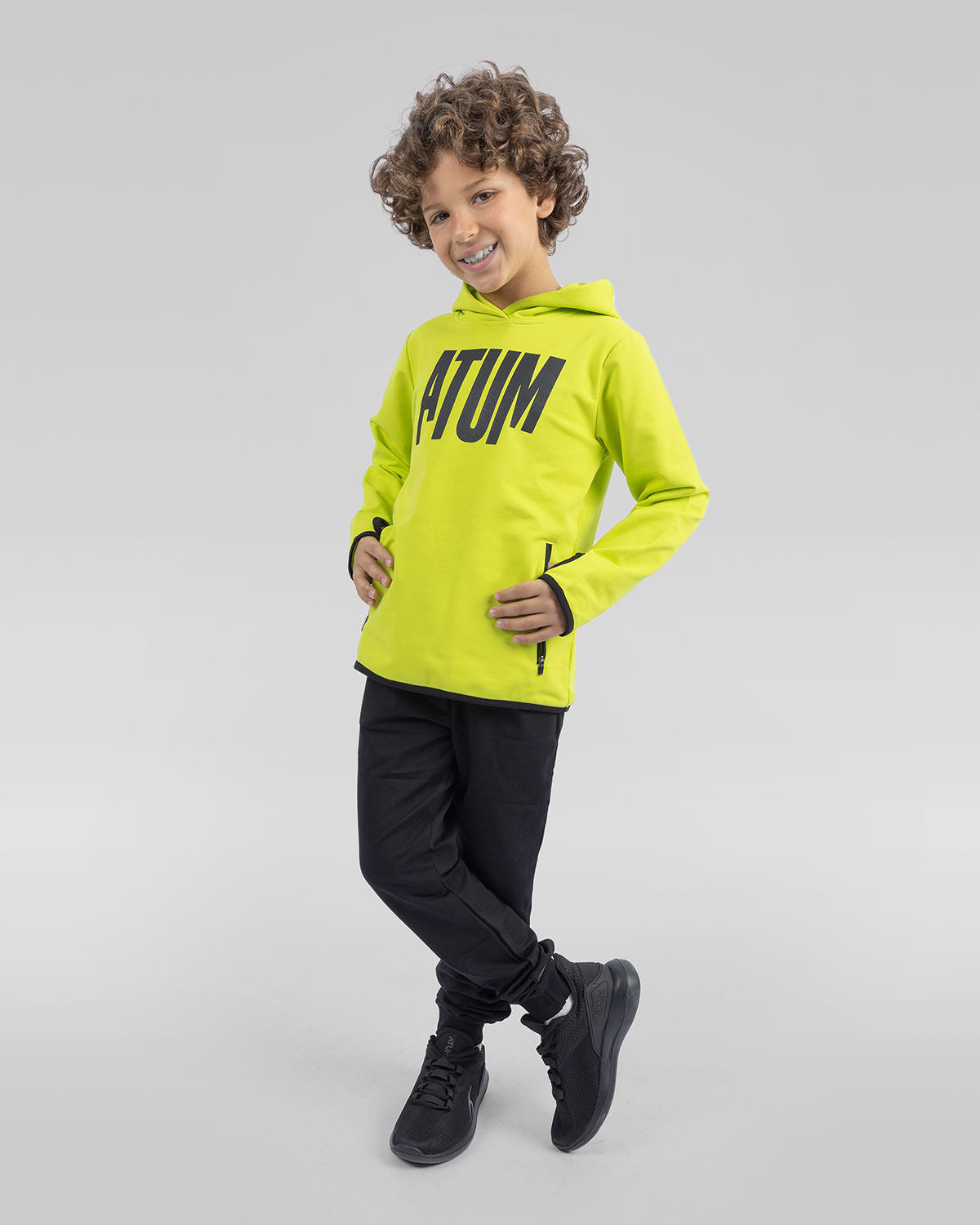 Boy's High Neck Hoodie-Atum -46581374