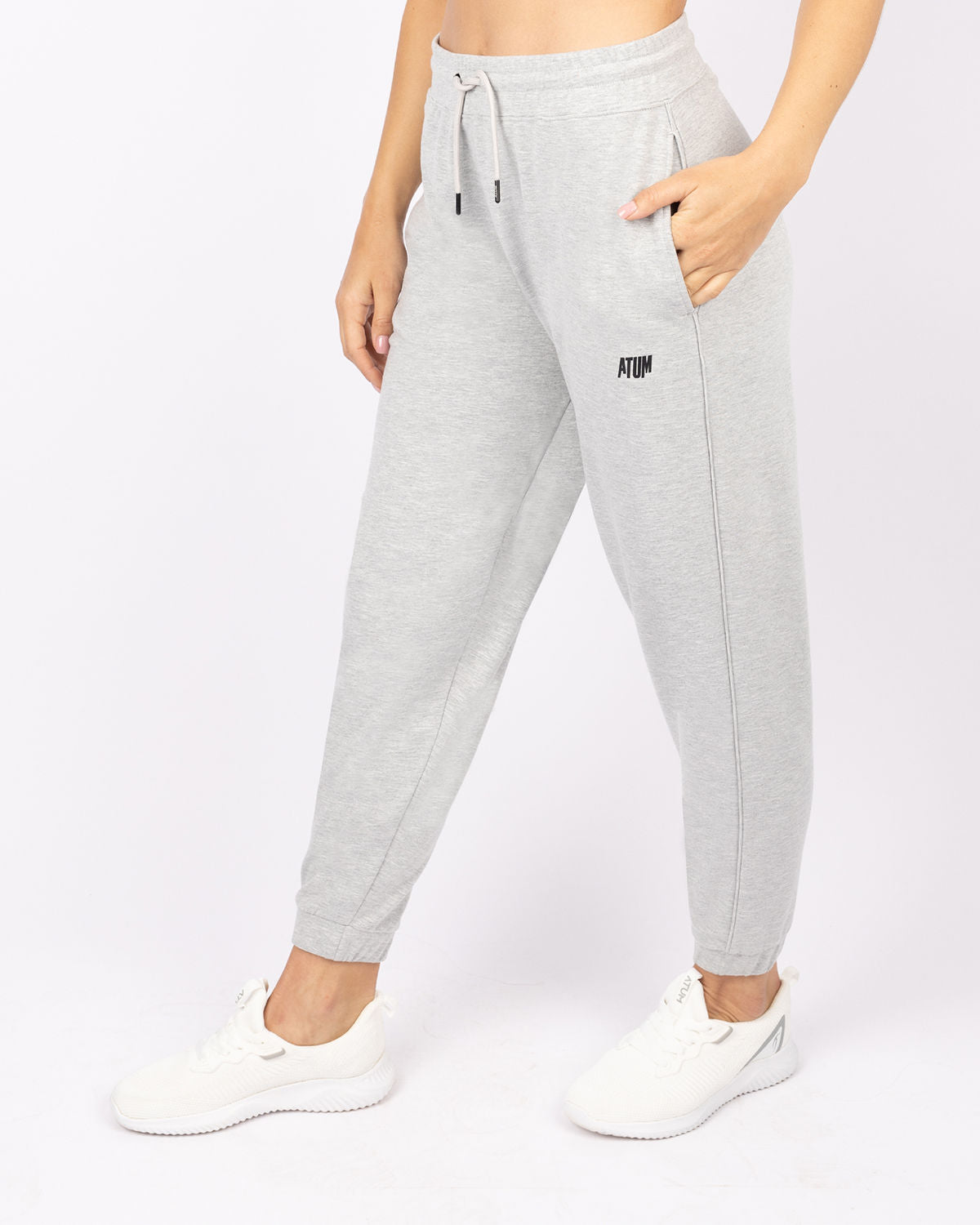 Women's Sport Gray Sweatpants-Atum -64011438