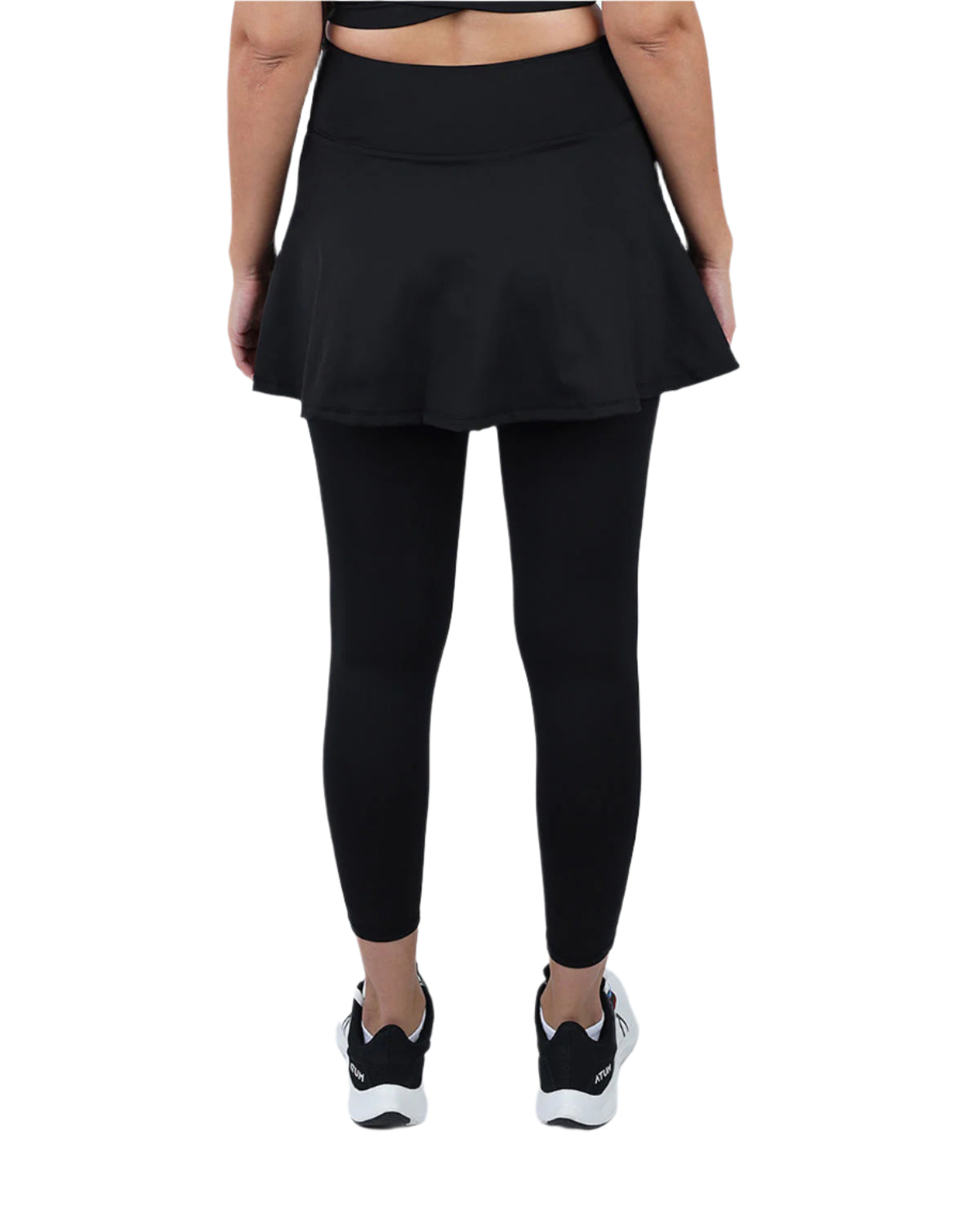 Flexi Flair Skirted Black Leggings-Atum -91430310
