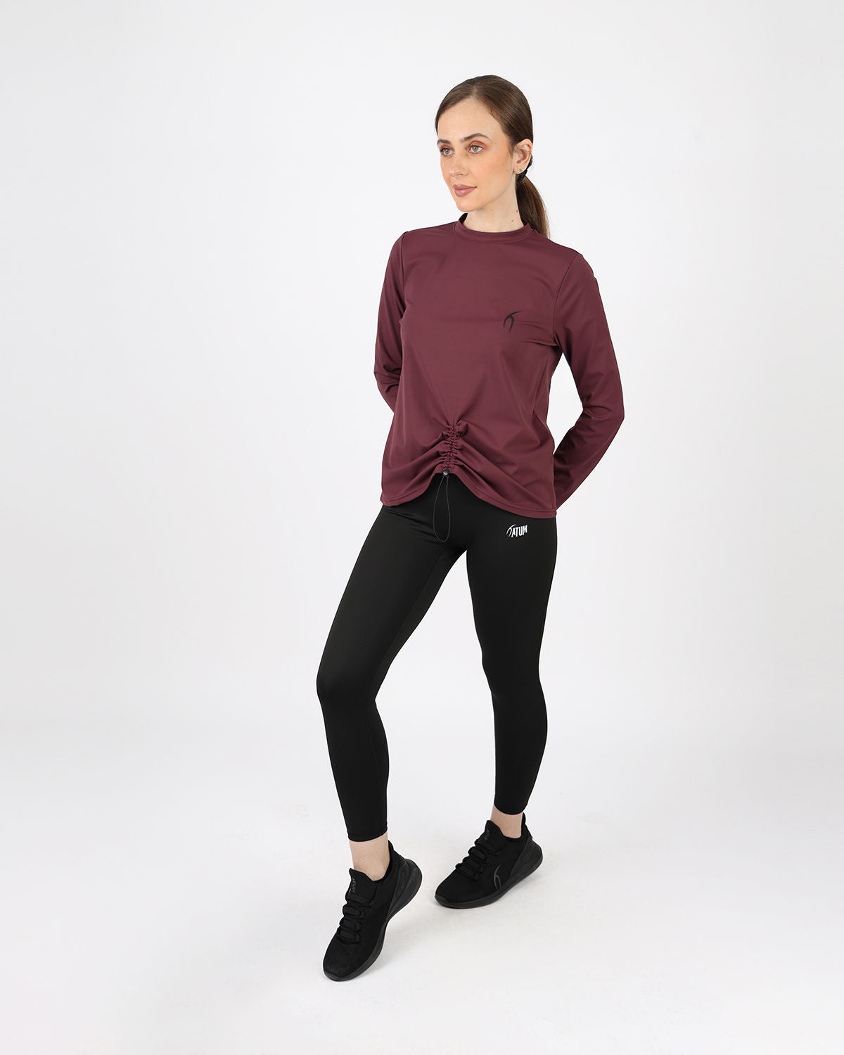 Training Long-Sleeve Burgundy T-Shirt-Atum -74293571