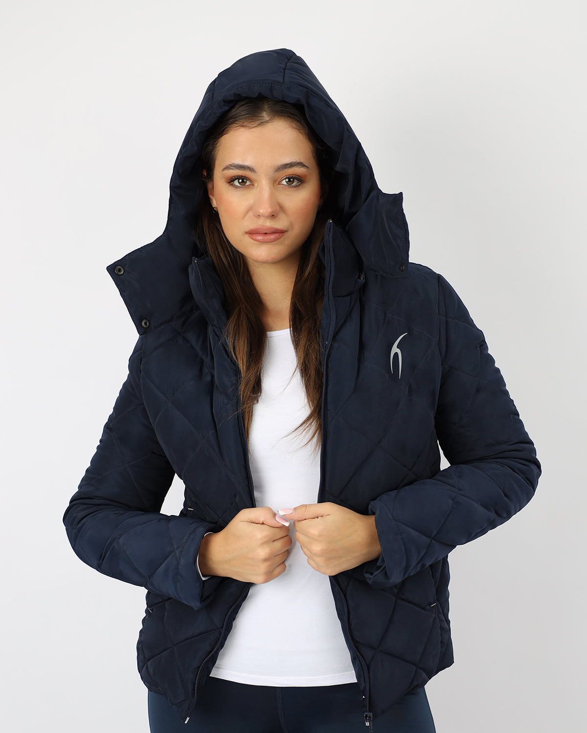 Women's Puffer Navy Jacket-Atum -56528033