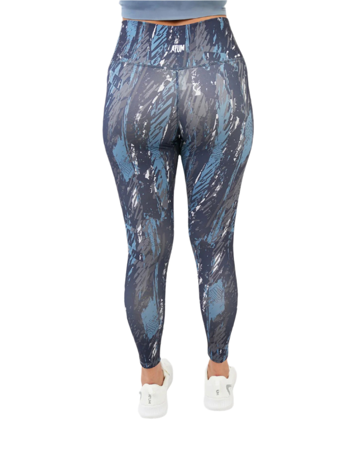 Marble Printed Navy Leggings-Atum -94767474