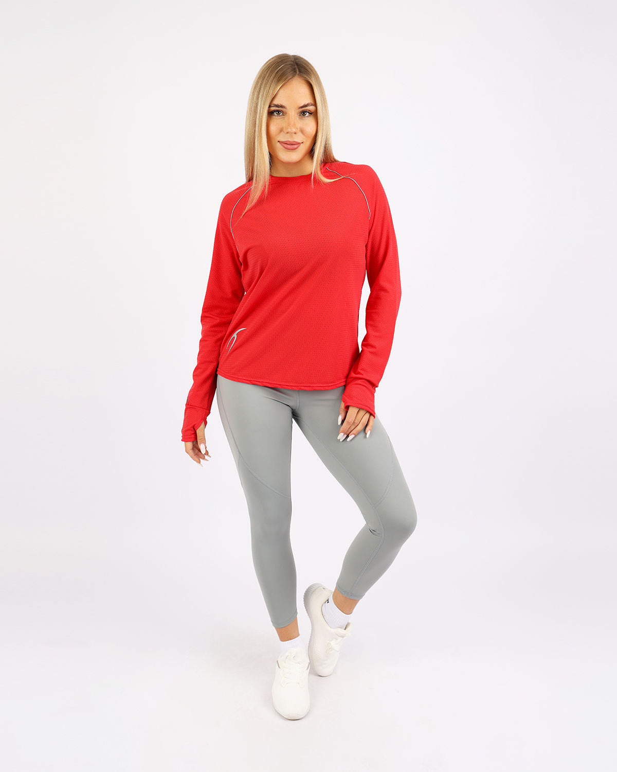 Long-Sleeve Training Red Top-Atum -37238743
