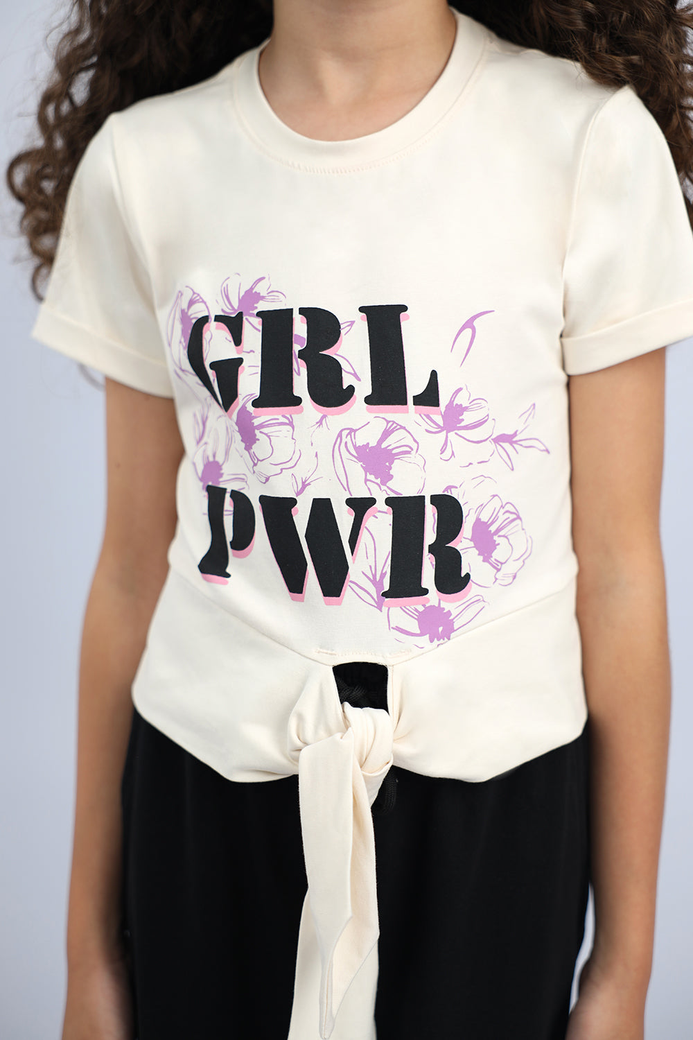 Girl's Power White T-Shirt-Atum -40745379