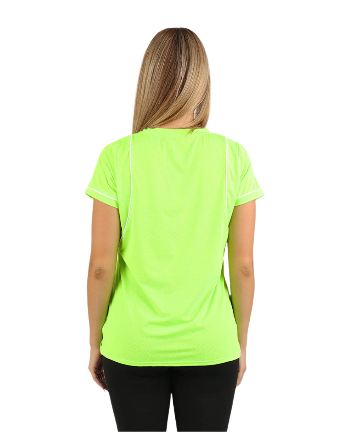 Short-Sleeve Breathable Lime Green Mesh Top-Atum -2739587