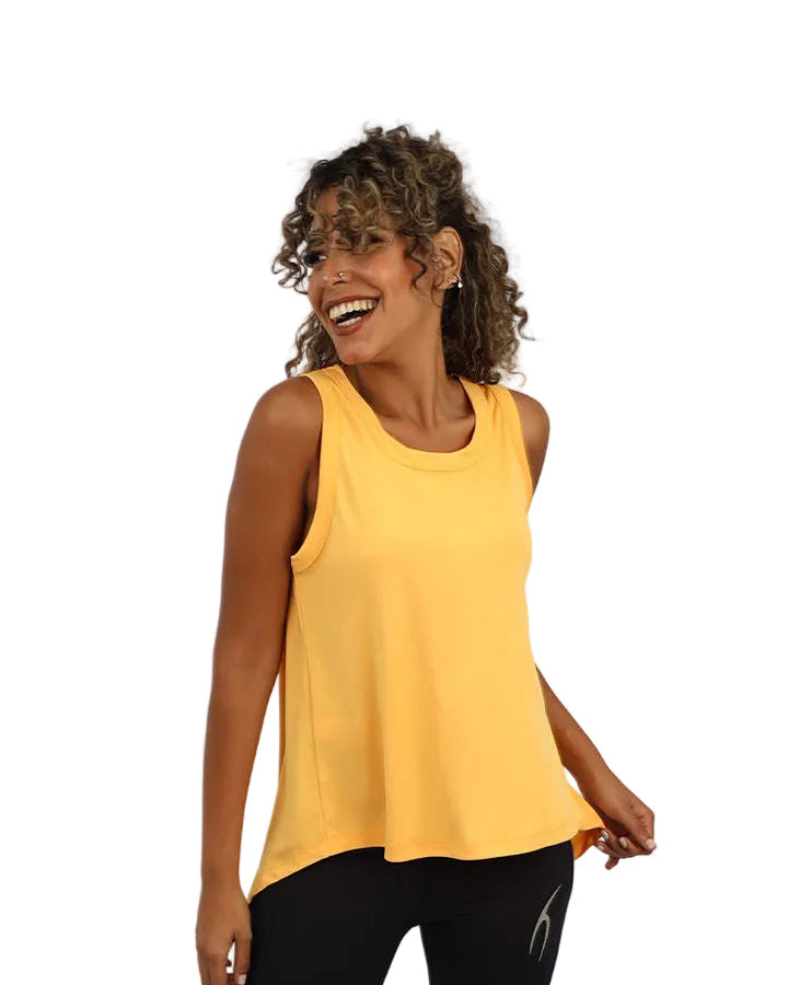 Women's Cross Back Gold Top