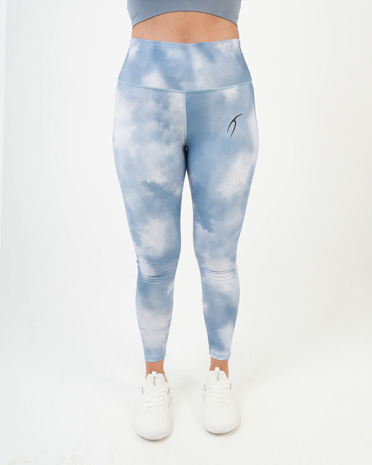 Yoga Printed Blue Leggings-Atum -96657740