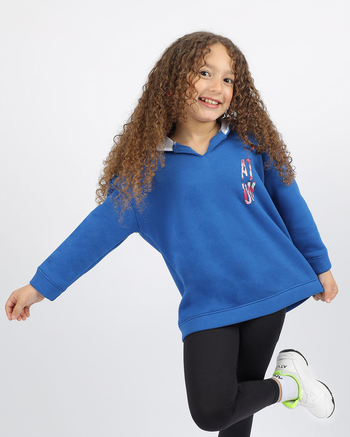 Oversized Girl's Blue Sweatshirt-Atum -57462038