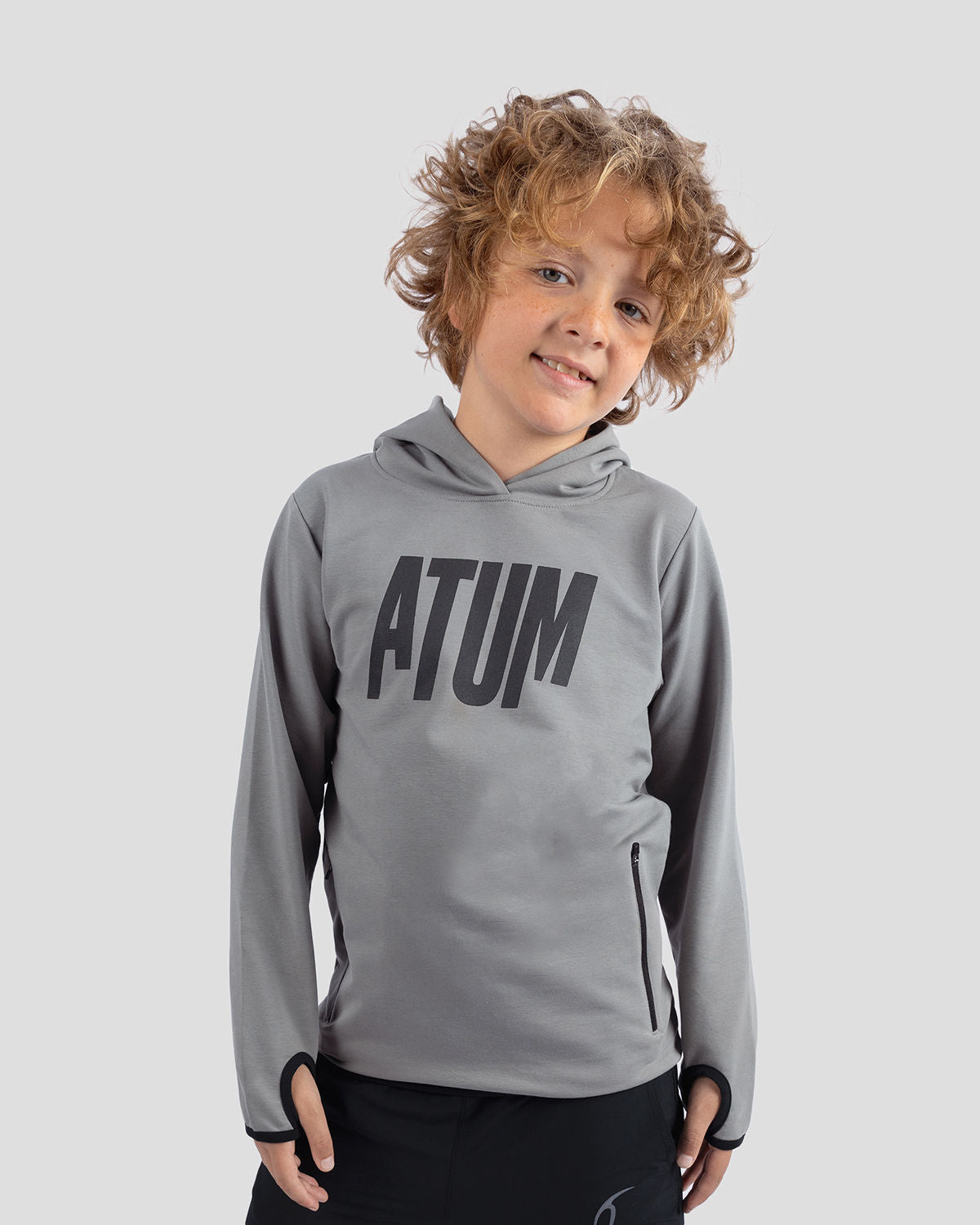 Boy's High Neck Hoodie-Atum -88068715