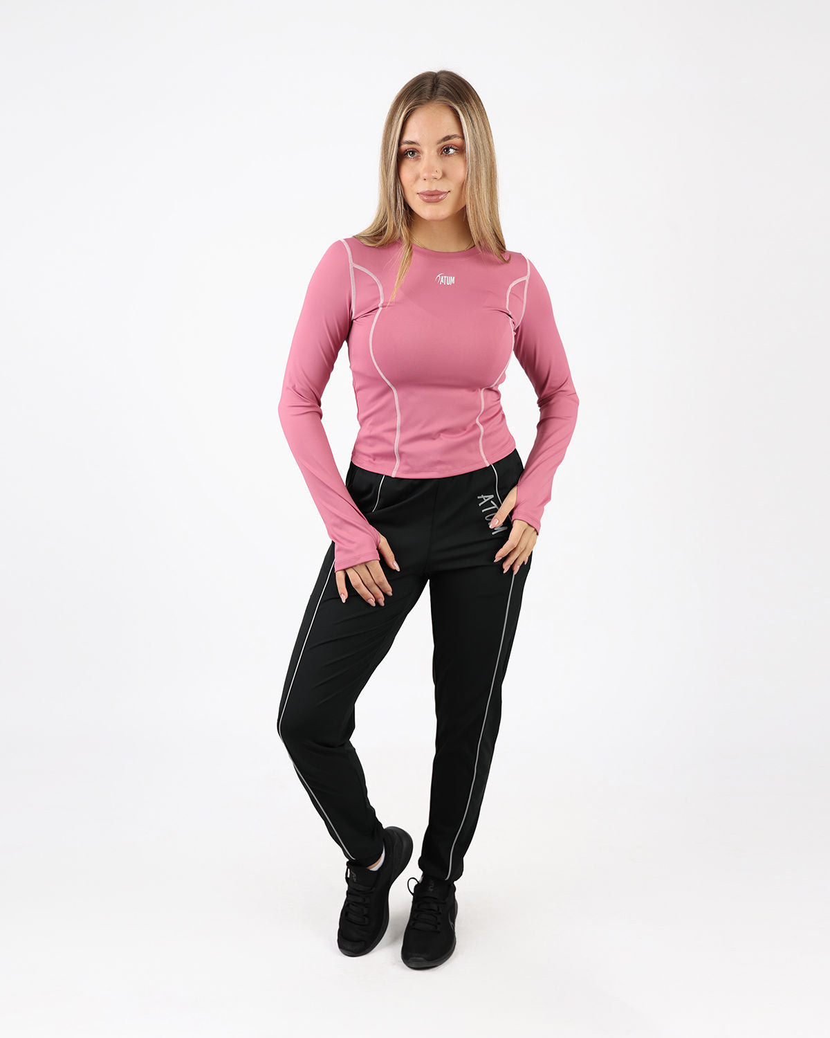 Streamline Long Slevess Women's Rose Top-Atum -37195585