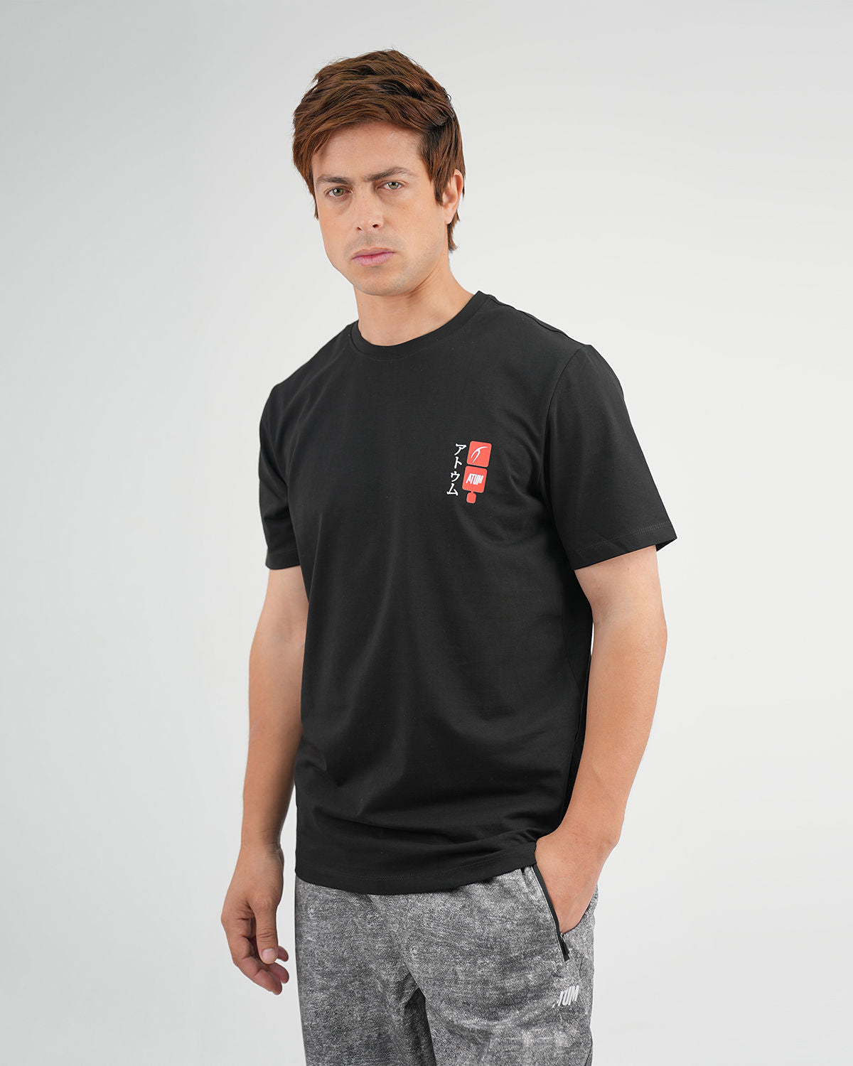 ATUM| Cobra Strike Graphic Men's Tee - Black with red cobra print