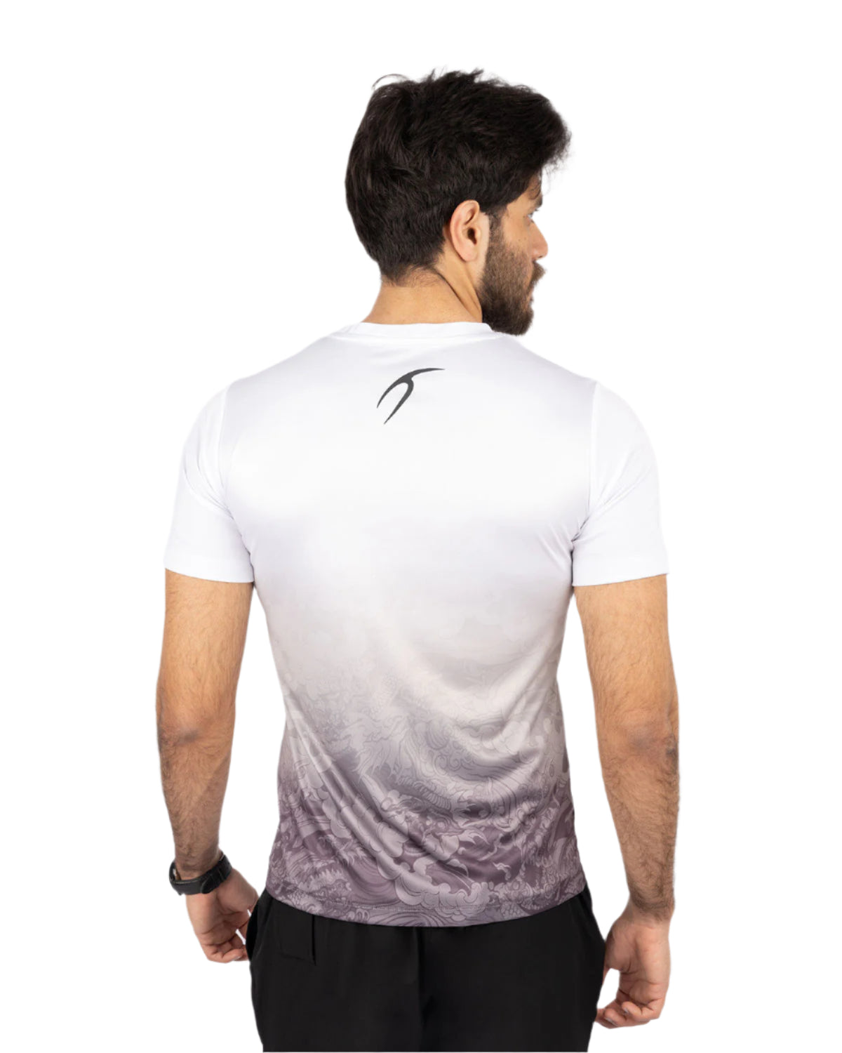 Round Printed Gray T-Shirt-Atum -3389402
