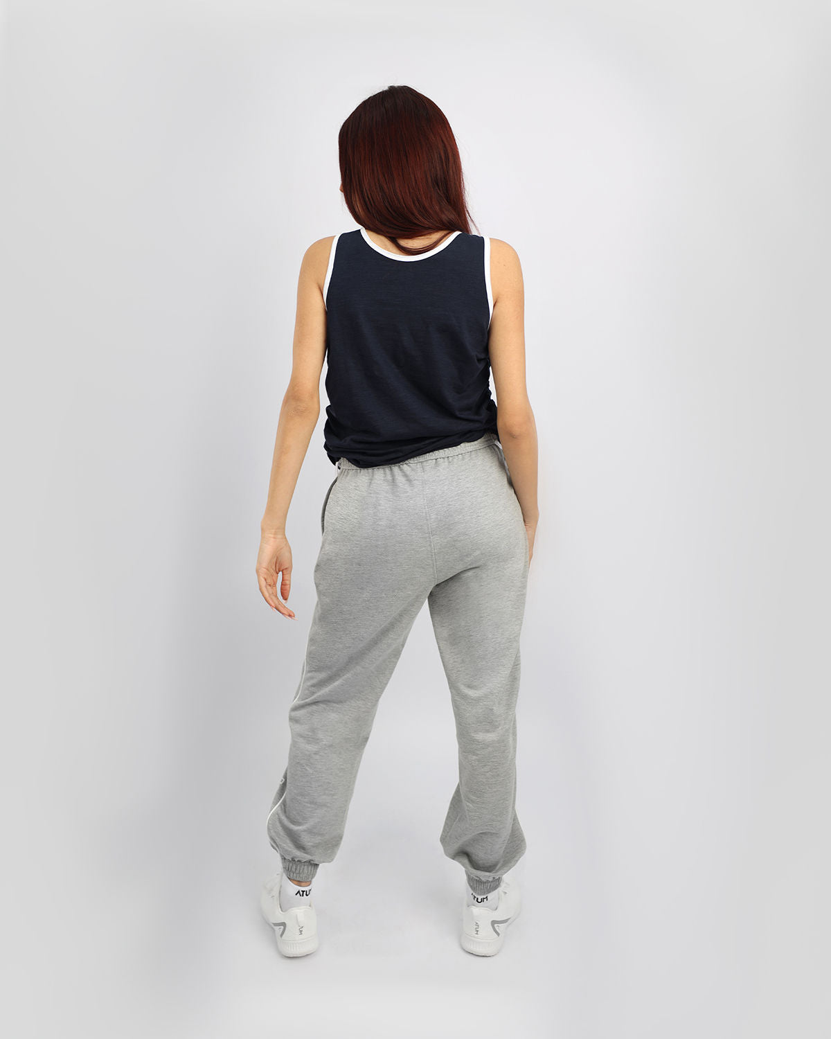 Women's Navy Basic Tank Top-Atum -30443389