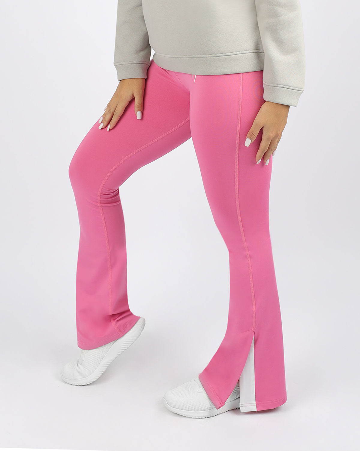 Slit Yoga Pink Leggings-Atum -48485479