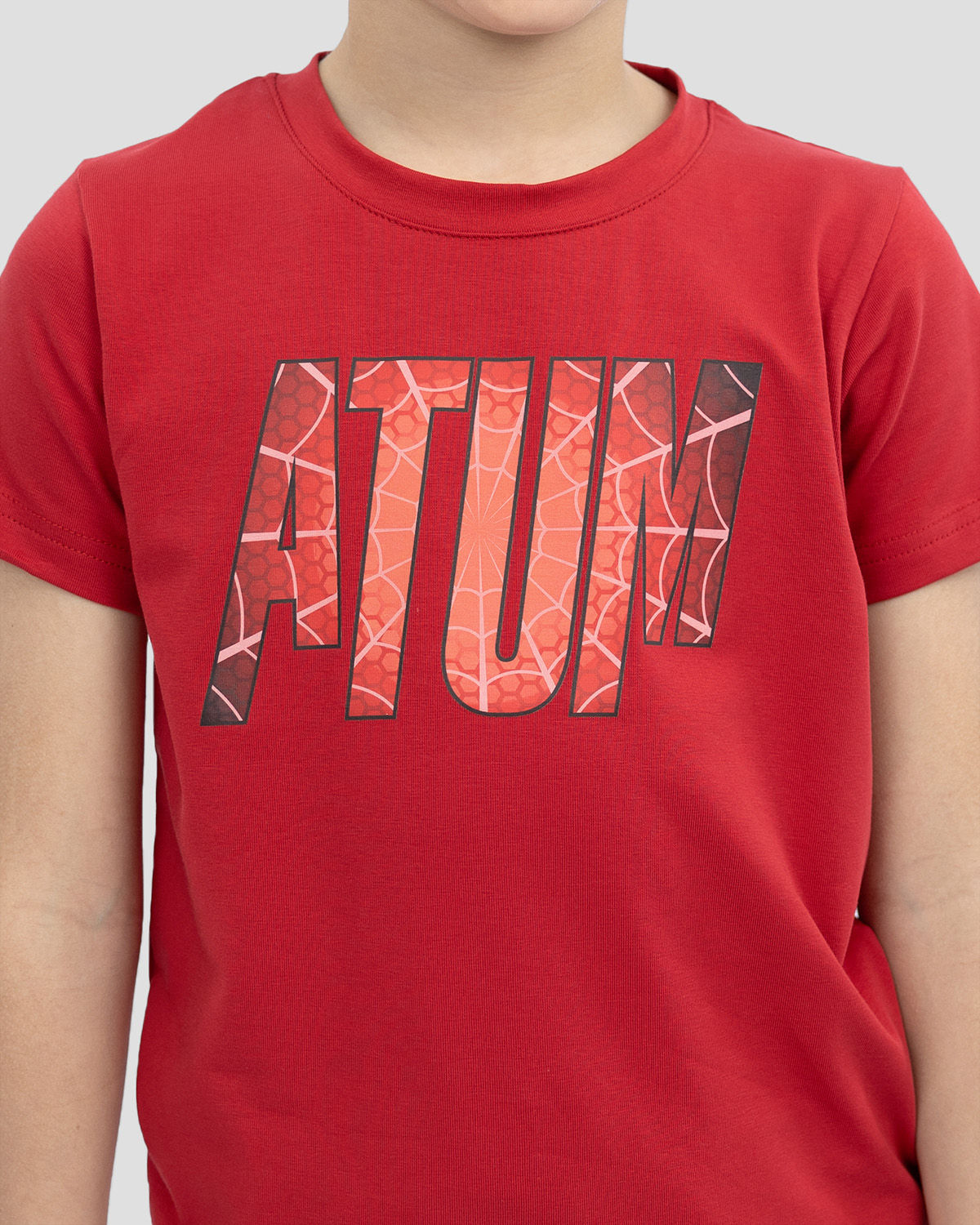 Super Hero Boy's Red T-Shirt-Atum -49690365