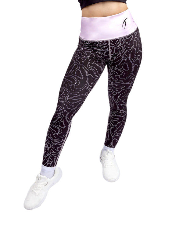 Women's Limitless Black Leggings-Atum -14293749