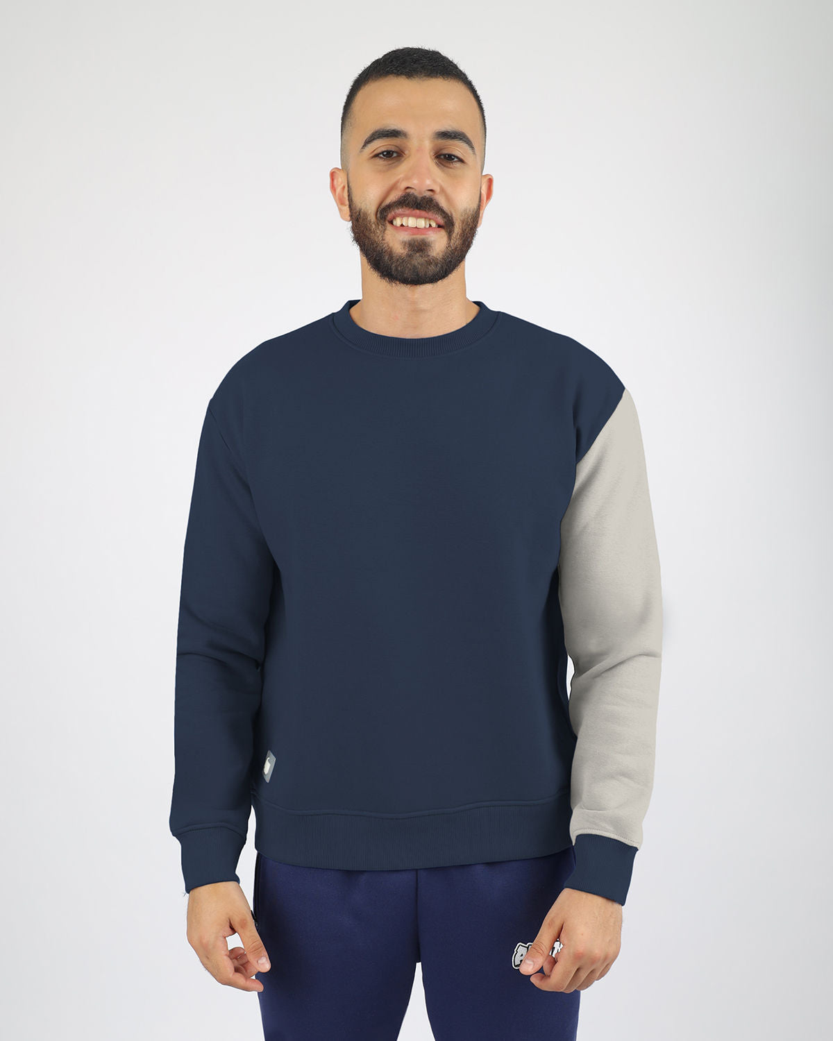 Sporty Navy Sweatshirt-Atum -44699028