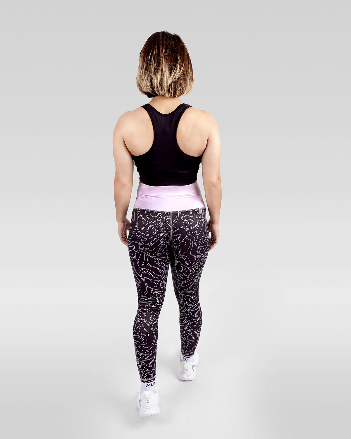 Women's Limitless Black Leggings-Atum -70391884