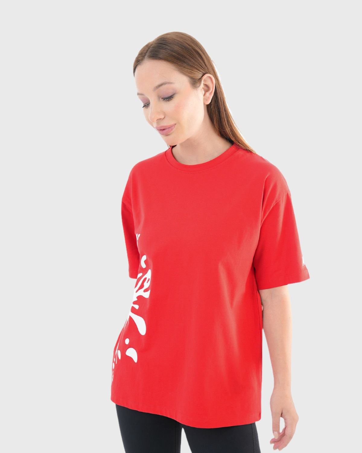 Oversized Splash Red T-Shirt-Atum -35385485