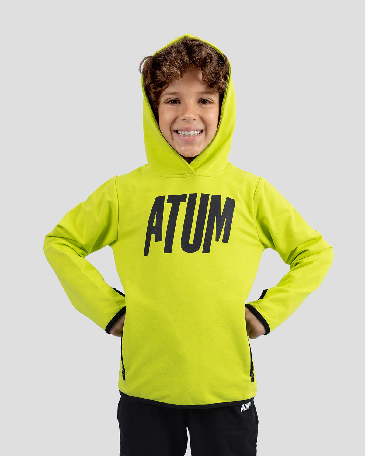 Boy's High Neck Hoodie-Atum -64027896