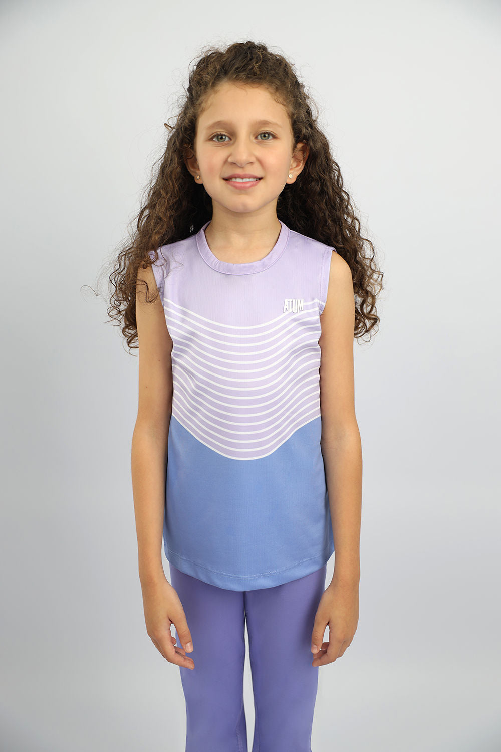 Girl's Open Back Purple Tank Top-Atum -51922761