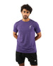 Crew Neck Short Sleeve Purple Athletic Top