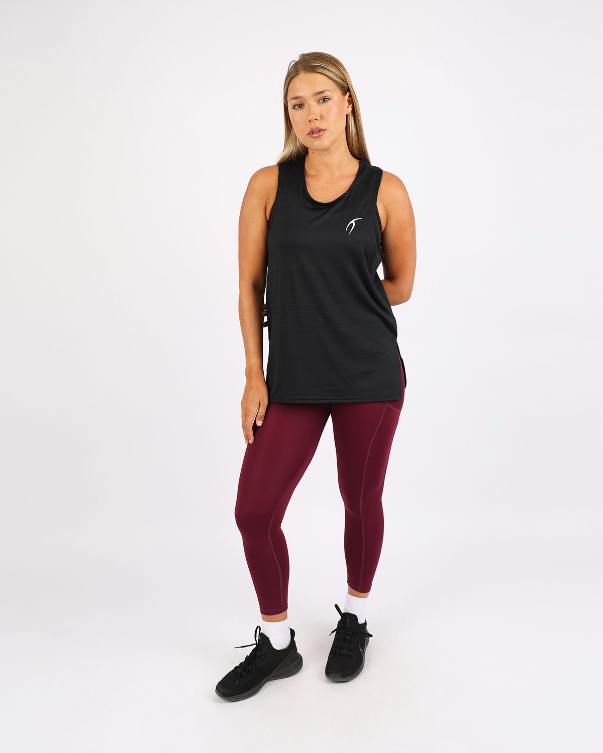 Vivid Motion Black Tank Top-Atum -3008468