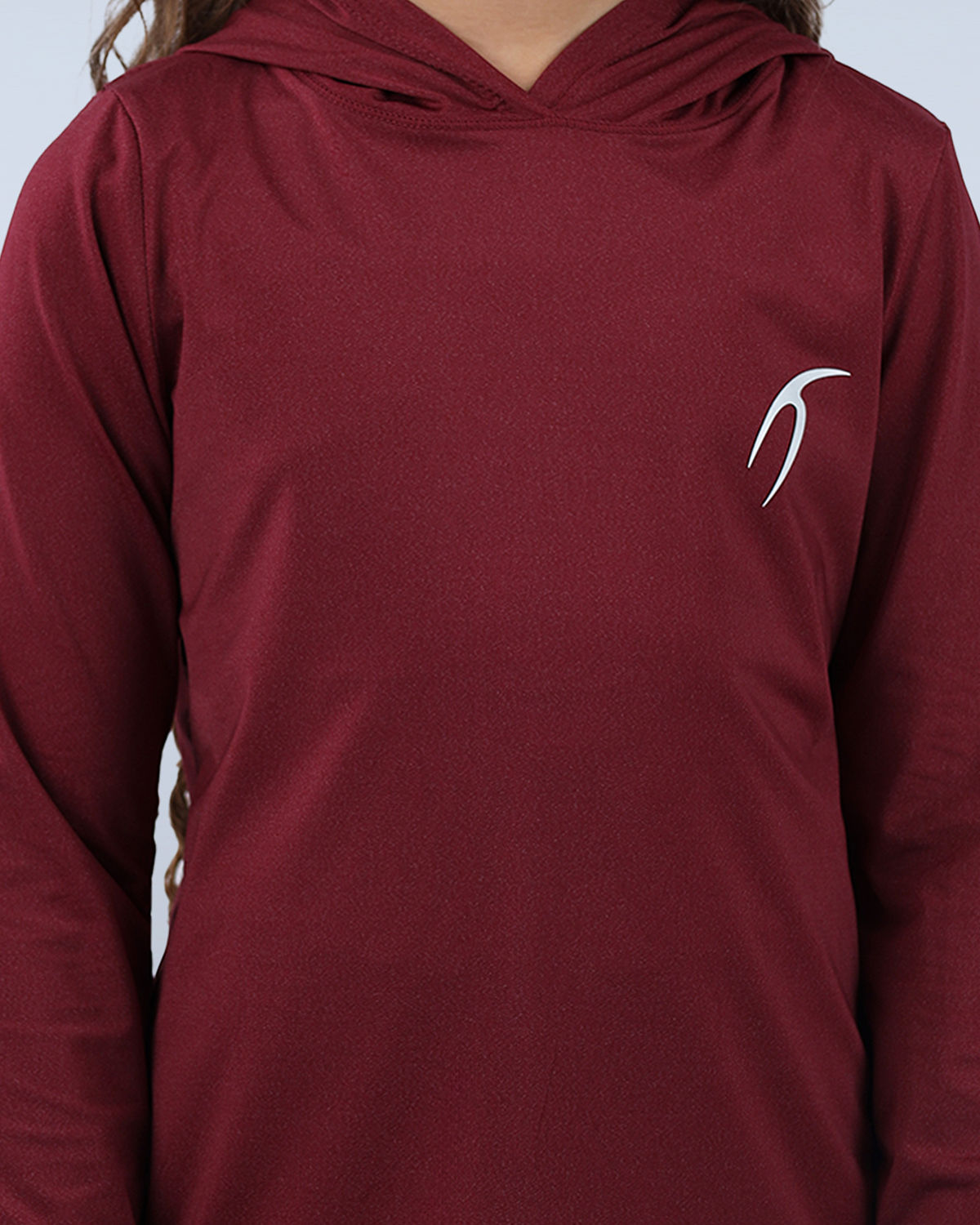 Vivid Long-Sleeve Burgundy Hoodie-Atum -7617179