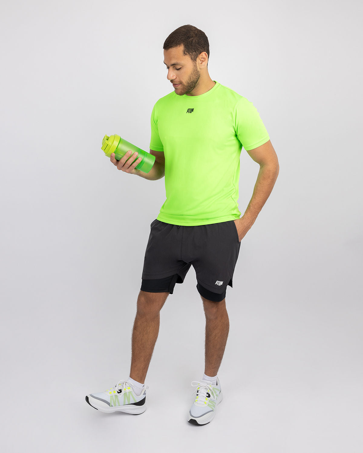 Squat Core Mesh Lime T-Shirt-Atum -53092450
