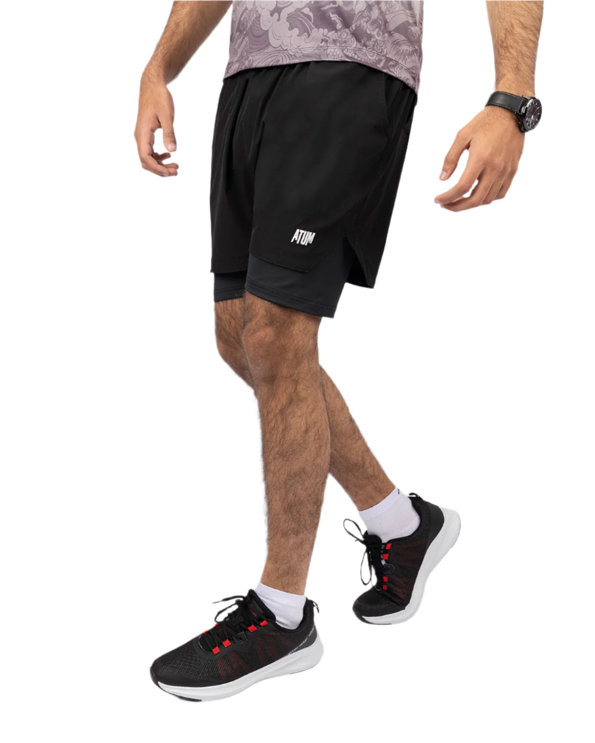 Hidden Pocket Black Training Short-Atum -10384822