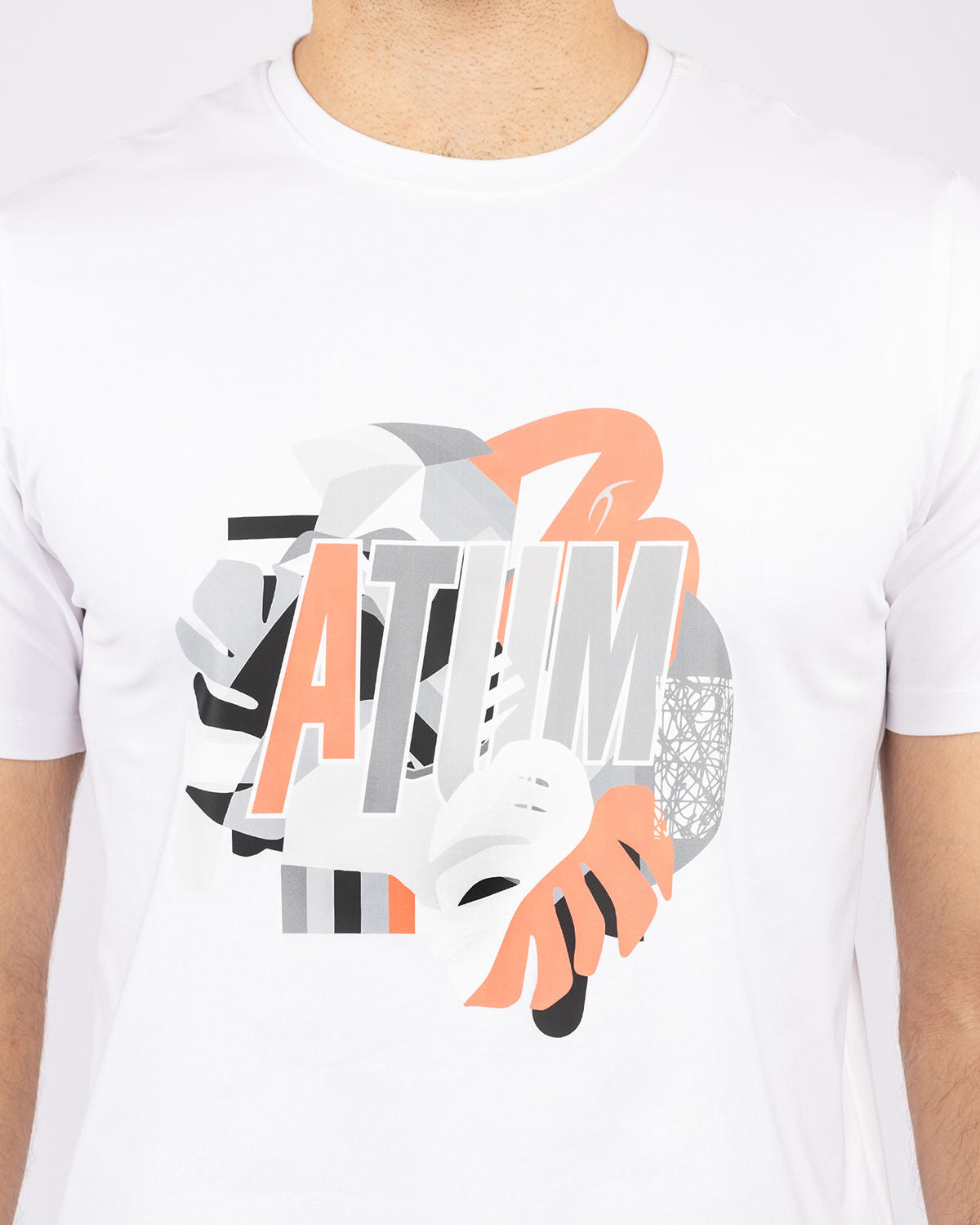 Printed White Men's T-Shirt-Atum -8064751