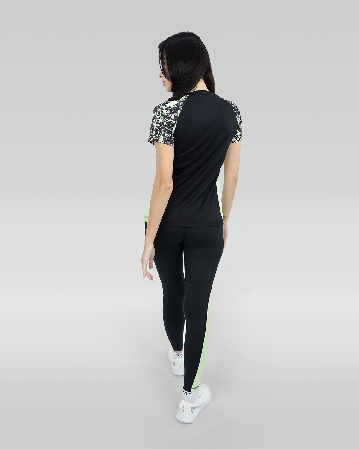 Women's Short Sleeves Black T-Shirt-Atum -52773458