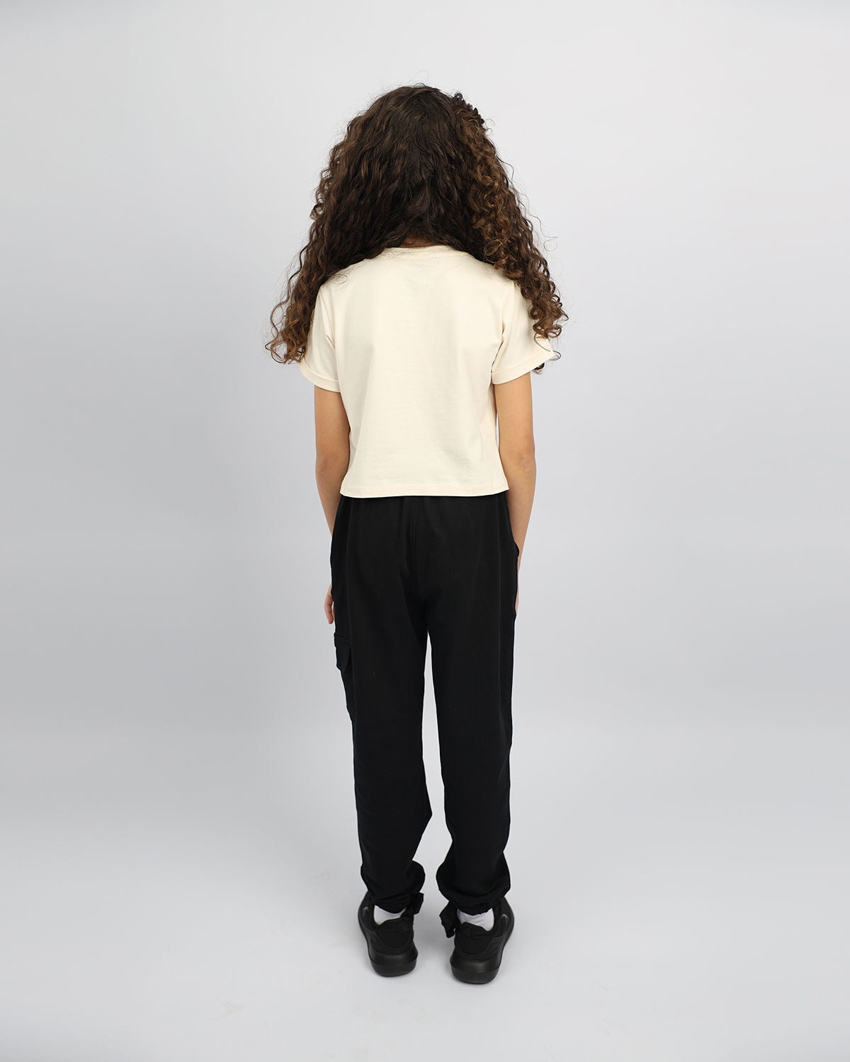 Girl's Basic Black Sweatpants-Atum -51274971