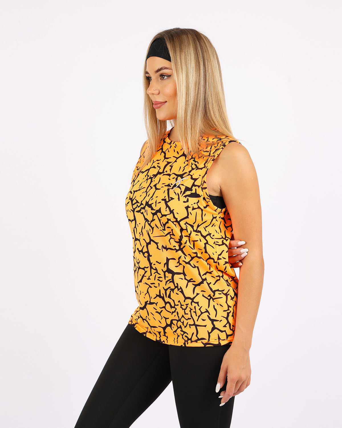 Hyper Sleeveless Orange Tank Top-Atum -94928629