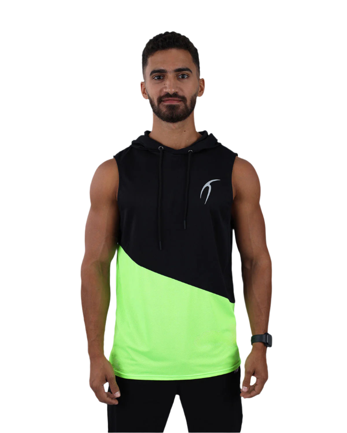 Sleeveless Breathable Green Hoodie-Atum -61143790