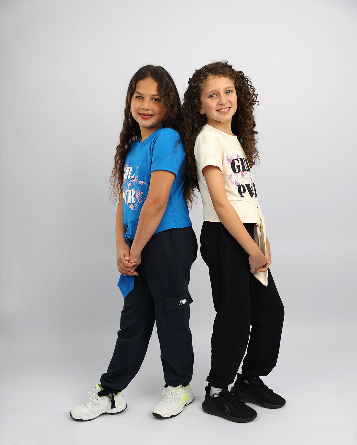 Girl's Basic Navy Sweatpants-Atum -58665271