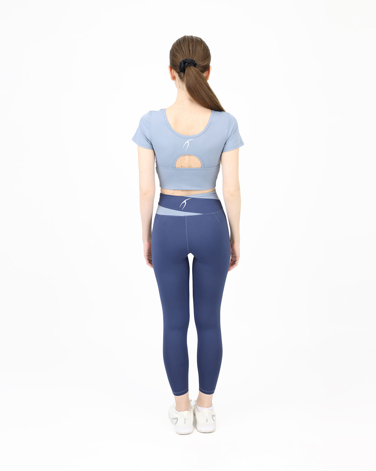 Asymmetric Crossover Blue Top-Atum -47809325
