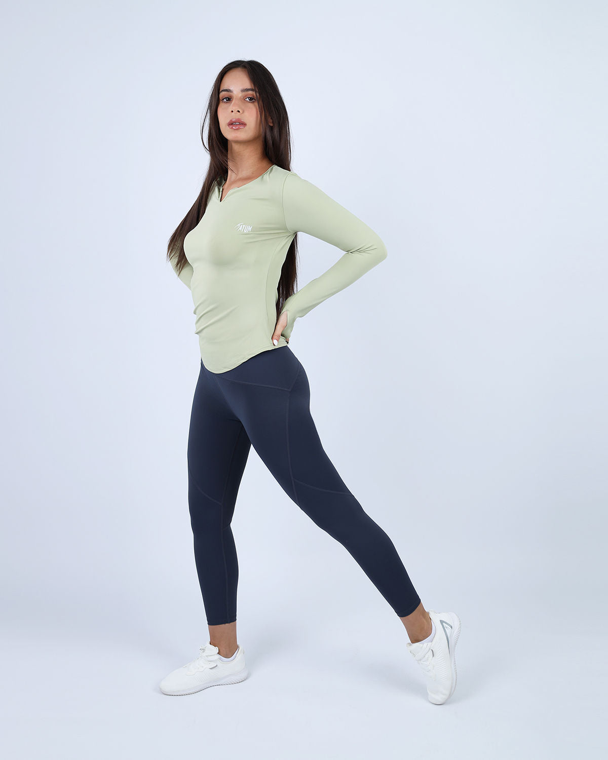 Elegance Women's Green Long-Sleeve Top-Atum -61169859