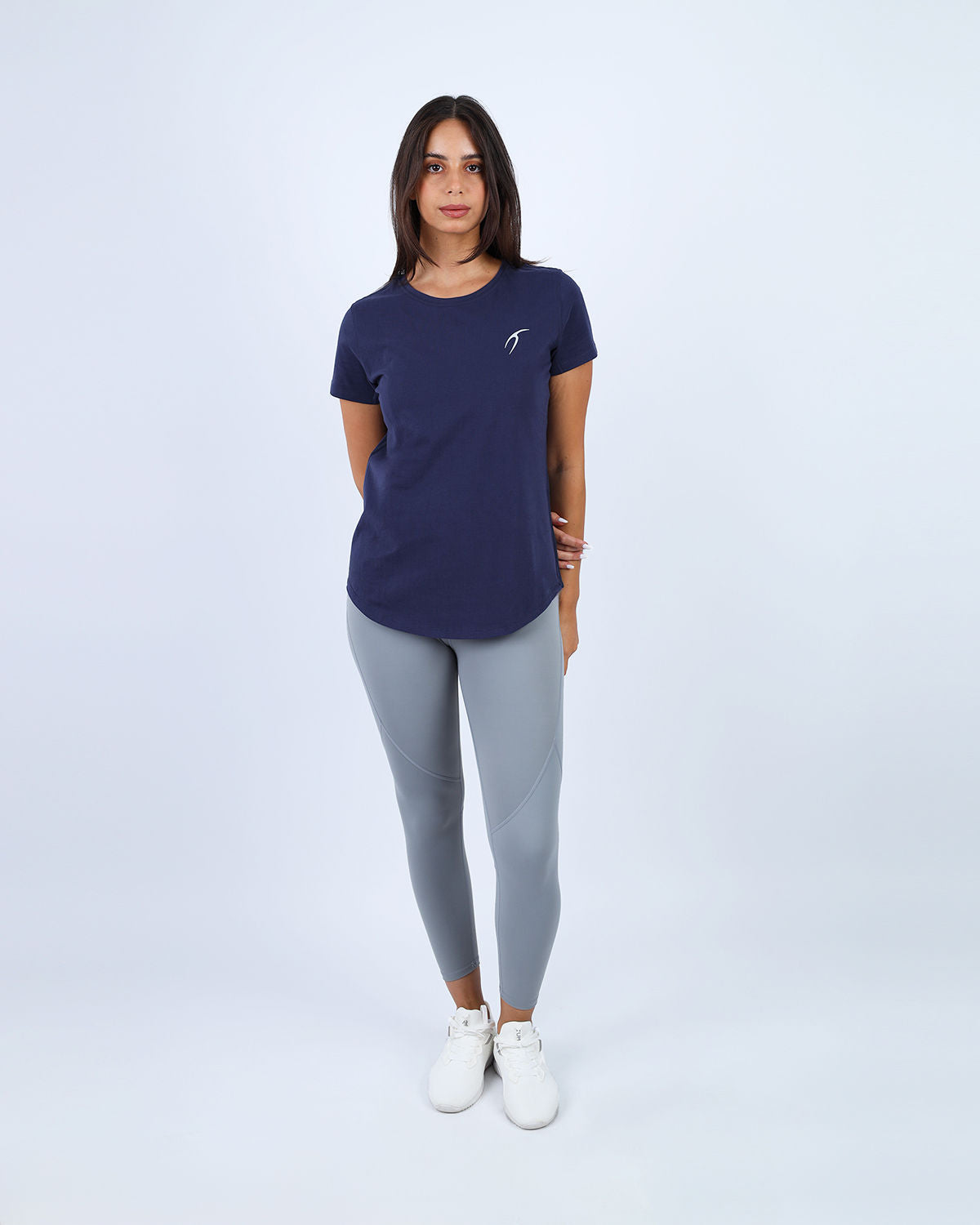 Basic Short Sleeves Navy T-Shirt-Atum -71925677