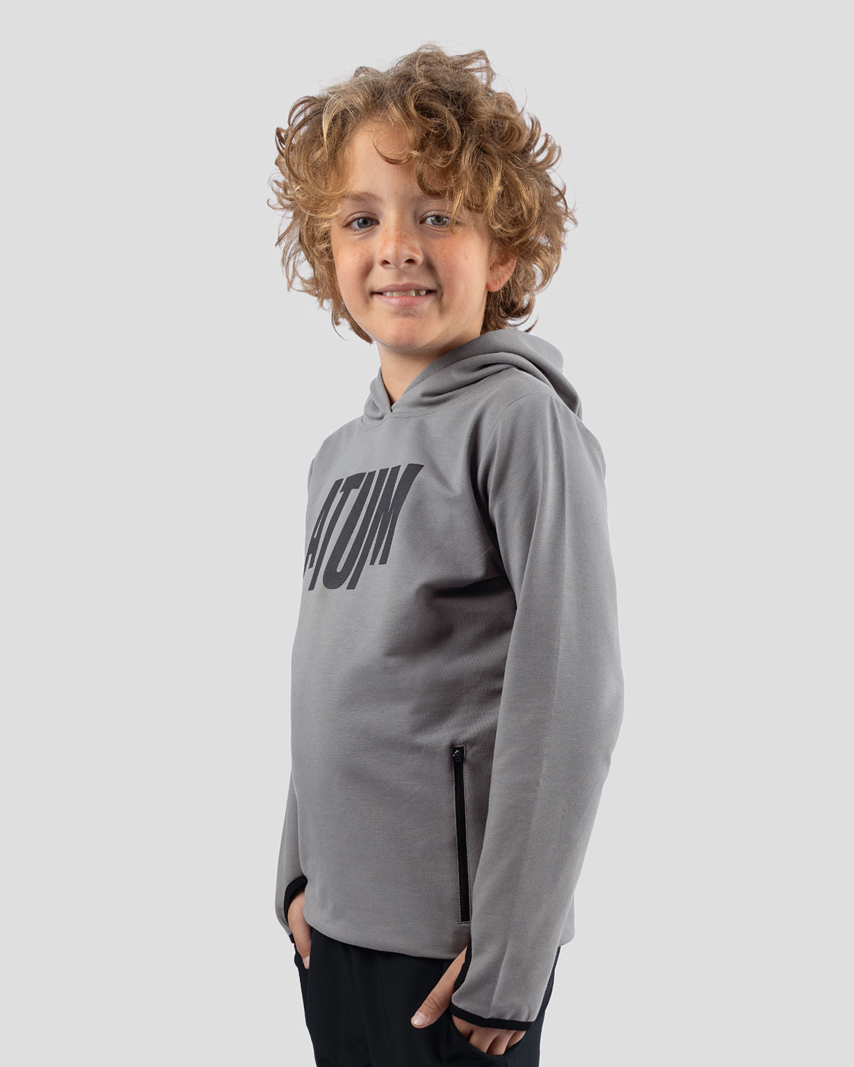 Boy's High Neck Hoodie-Atum -71975528