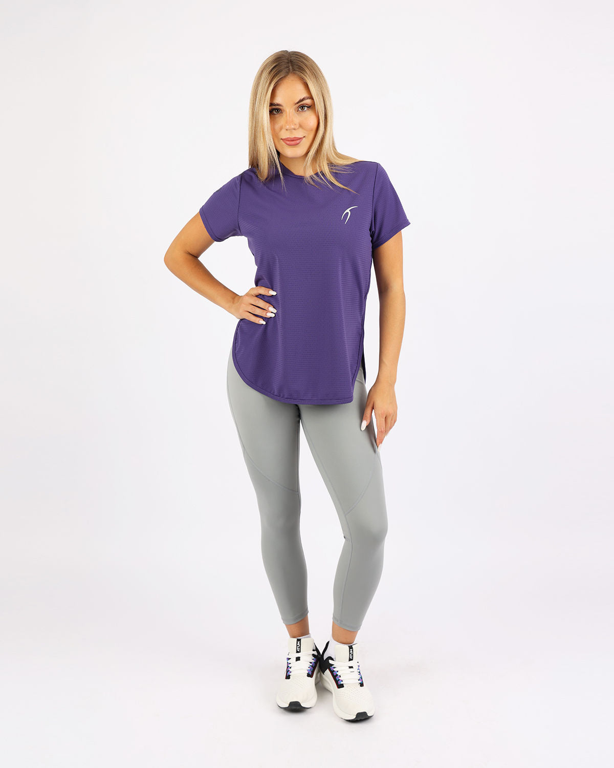 Short-Sleeve Breathable Purple Top-Atum -89555646