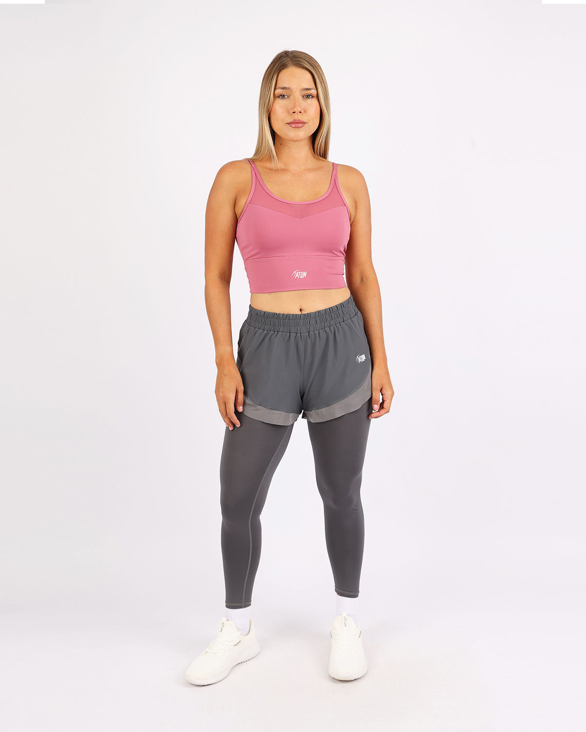 Pocket Wave Skort Gray Leggings-Atum -47706645