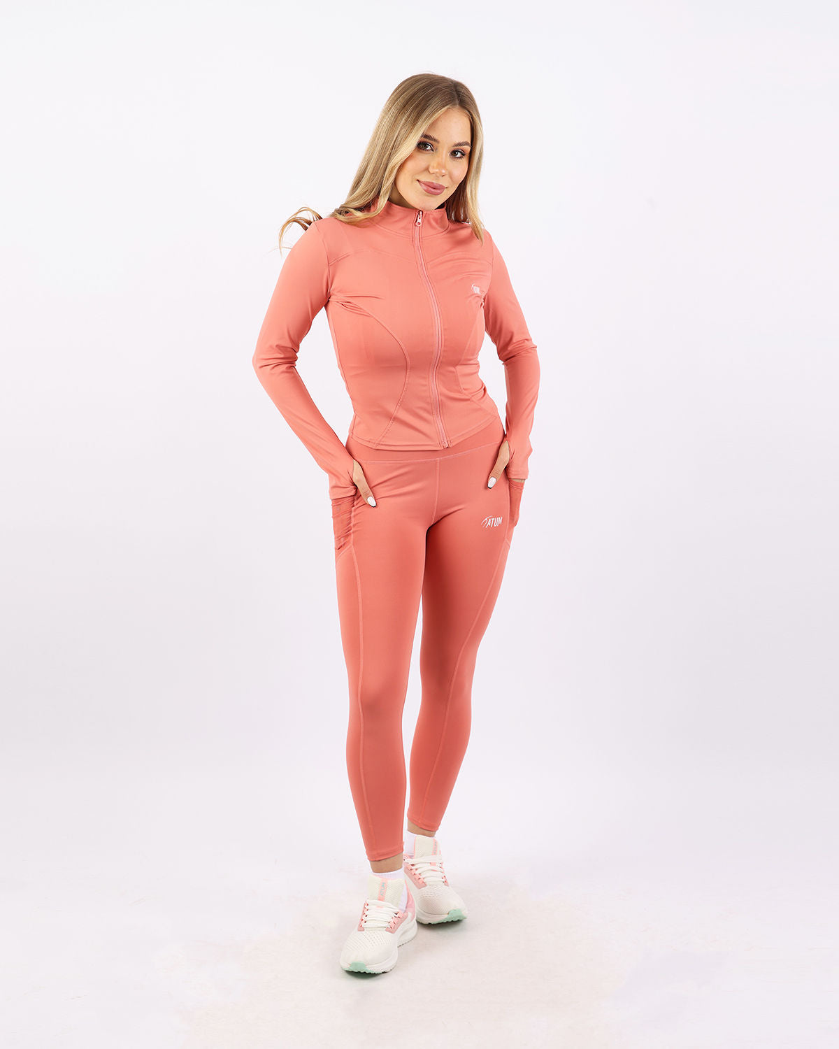 Pocket Flex Capri Coral Leggings-Atum -44537482
