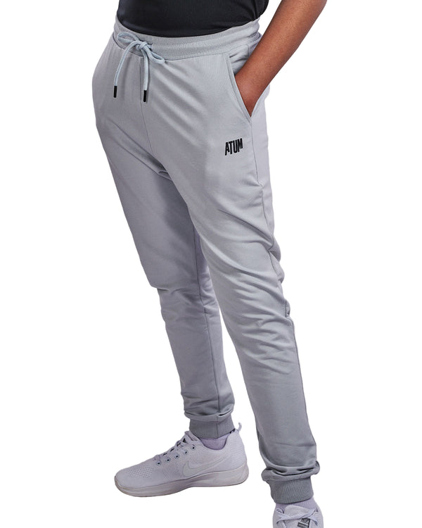 Boy's Sportive Gray Sweatpants-Atum -95065586