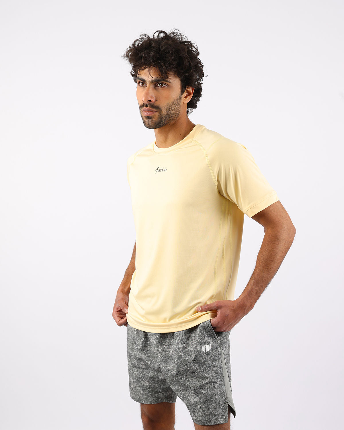 Energy Flow Men's Yellow T-Shirt-Atum -39999381