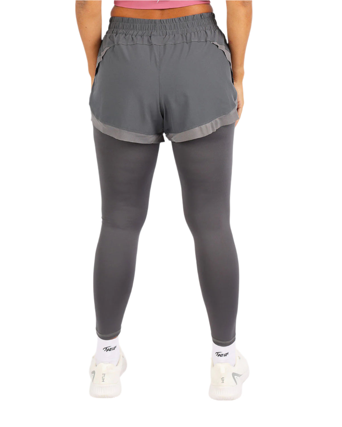 Pocket Wave Skort Gray Leggings-Atum -41541946
