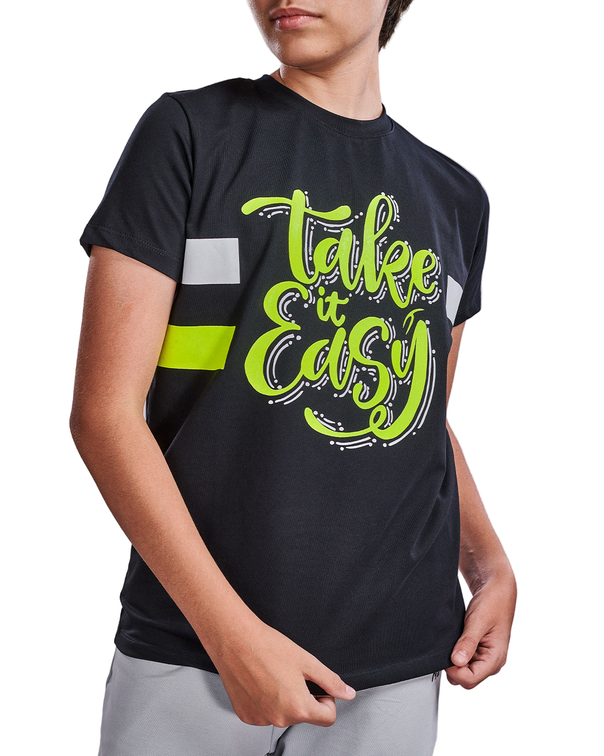 Boy's Basic Printed Black T-shirt-Atum -37996928