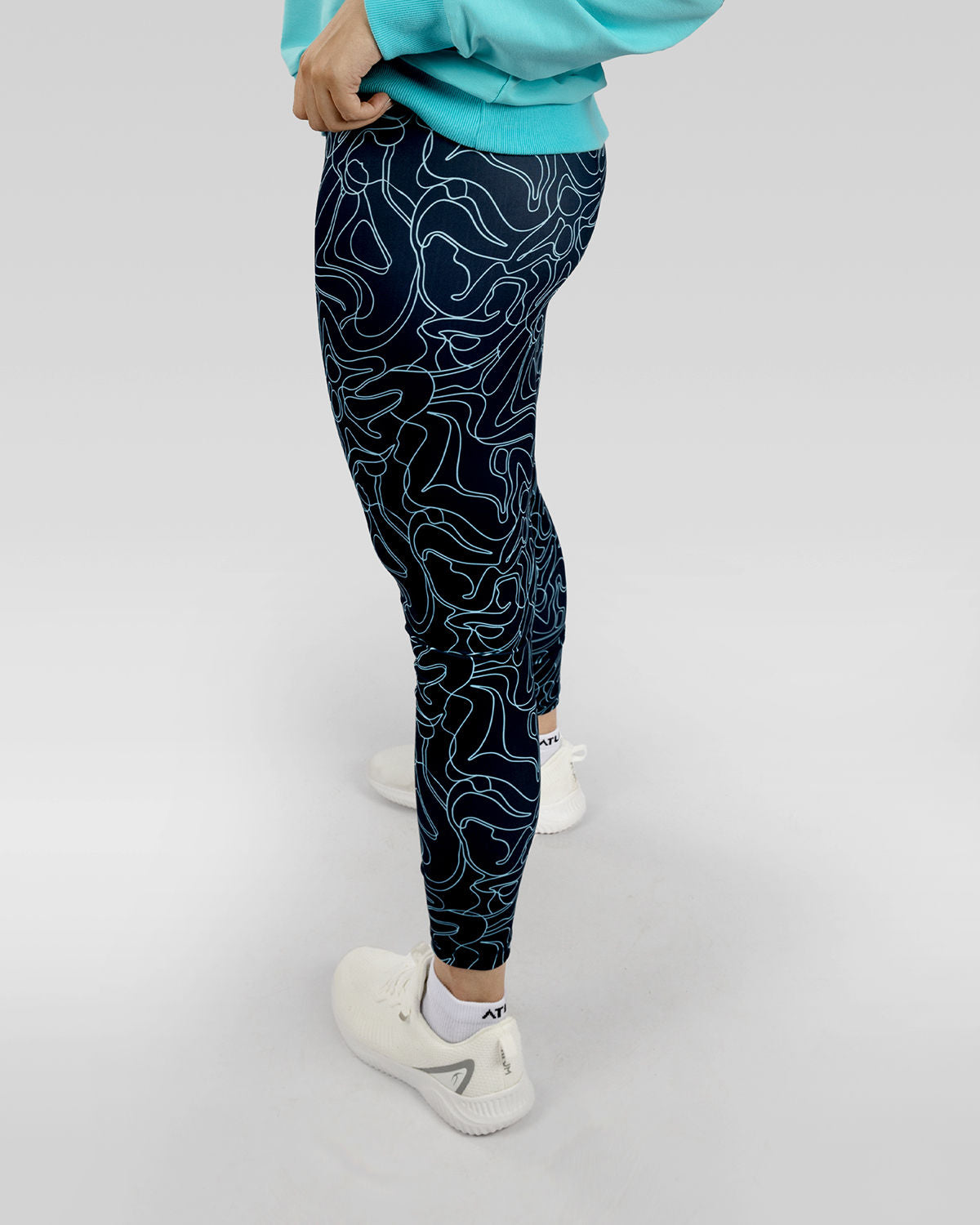 Women's Limitless Navy Leggings-Atum -22245293