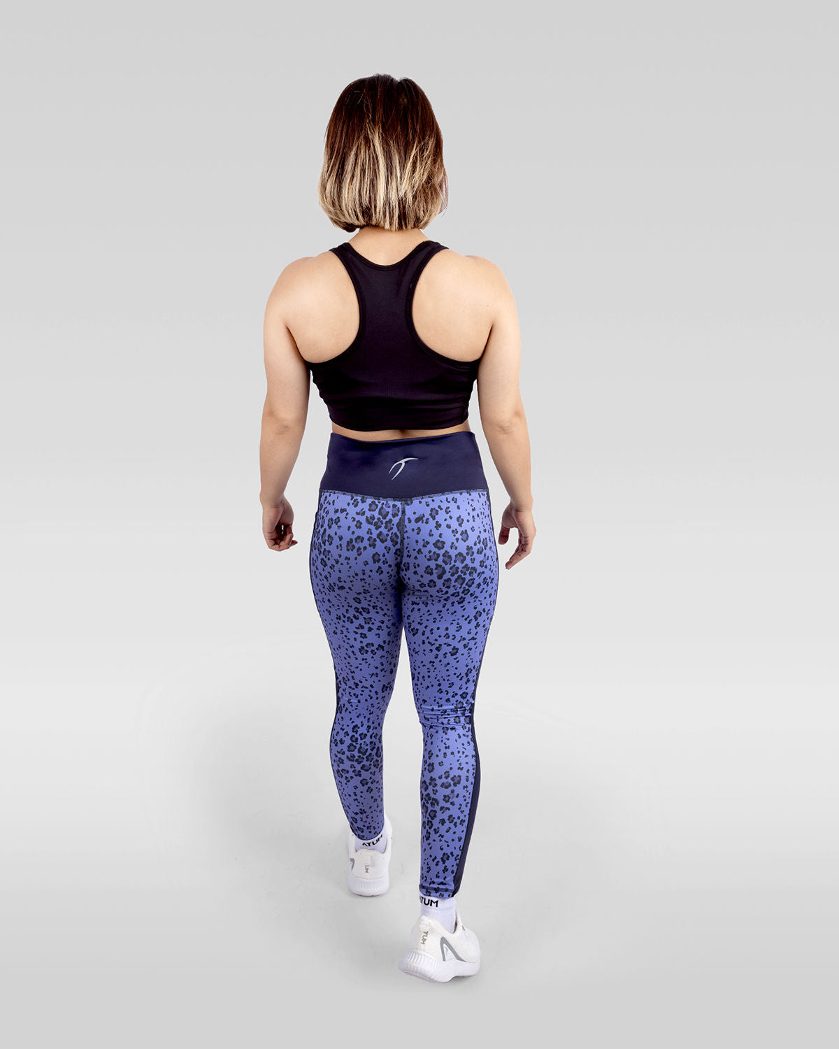 Women's Floral Purple Leggings-Atum -68742238